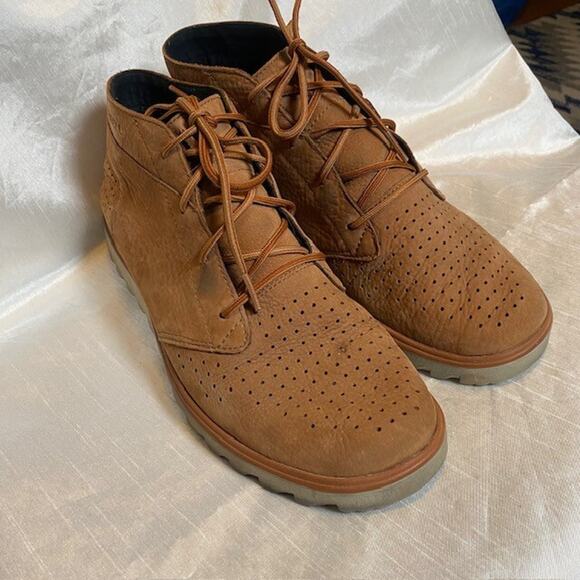 Merrell Men\'s 10.5 Brown Leather Lace Up Ankle Booties Shoes Downtown Chukka main image 6